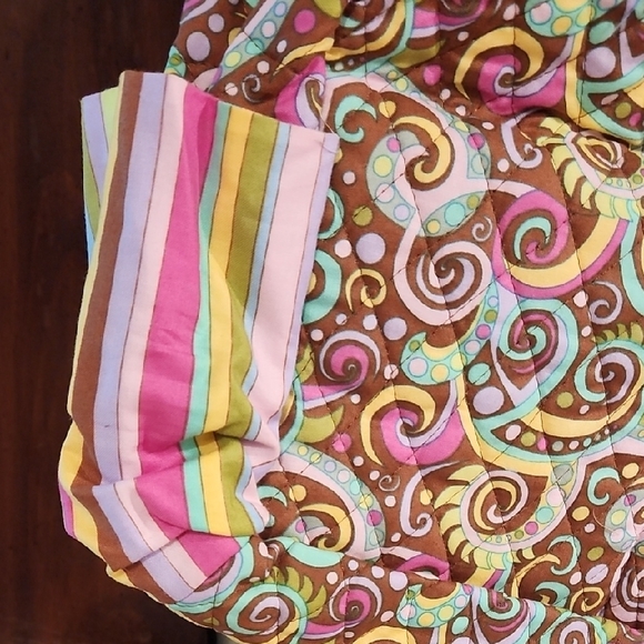 Pink and Brown Baby Diaper Bags with Stripes and Floral Patterns - Picture 4 of 11